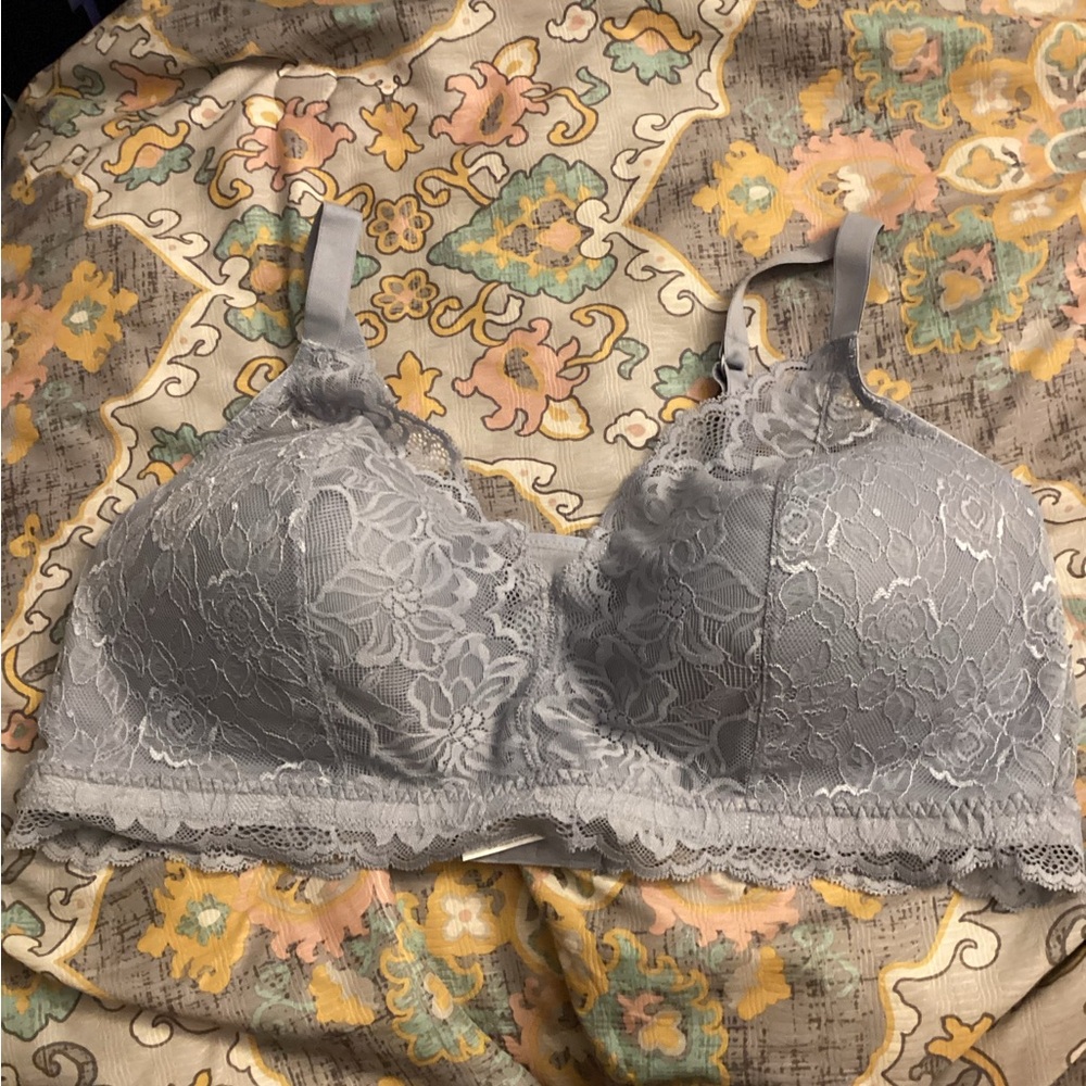 Bali Lace Bralette in Light Blue - Soft Unlined Support